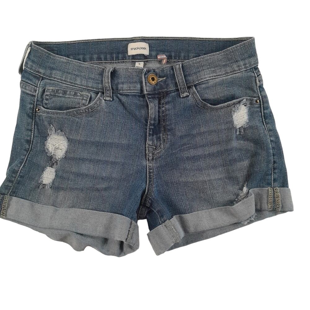 Sneakpeek Denim Shorts Sexy Boyfriend Stretch Cuff Hem Women S Summer Distressed